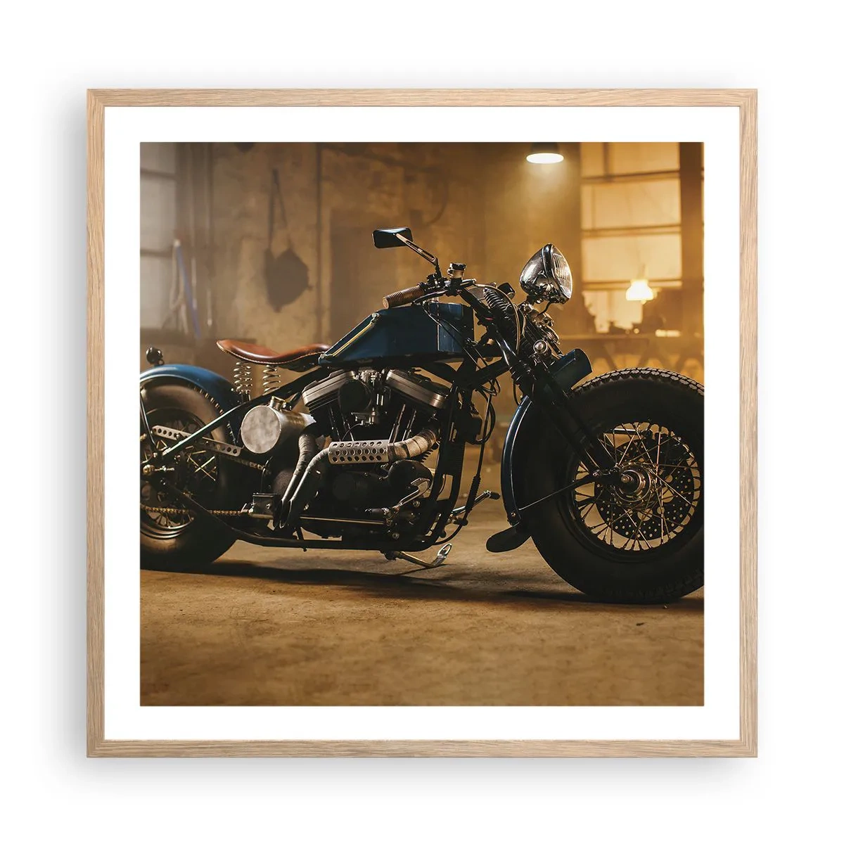 Plagát v ráme zo svetlého duba - Môžem všetko - 60x60 cm