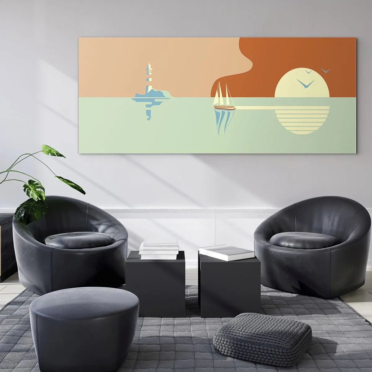 Obraz na skle - Dokonalá morská krajina - 140x50 cm