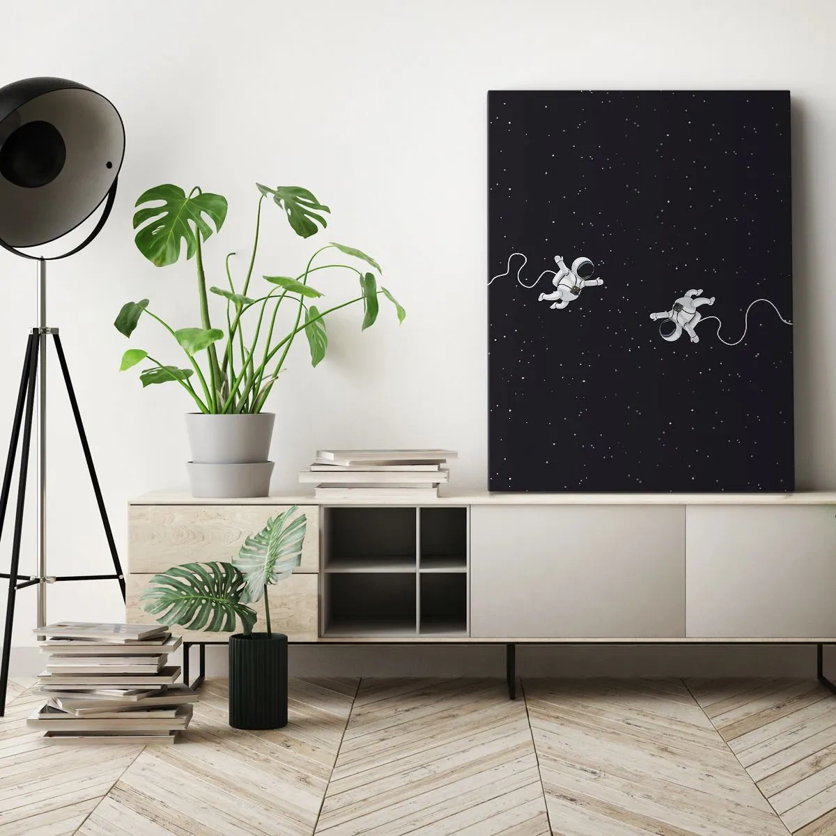 Obraz na plátne - Kozmický tanec - 55x100 cm
