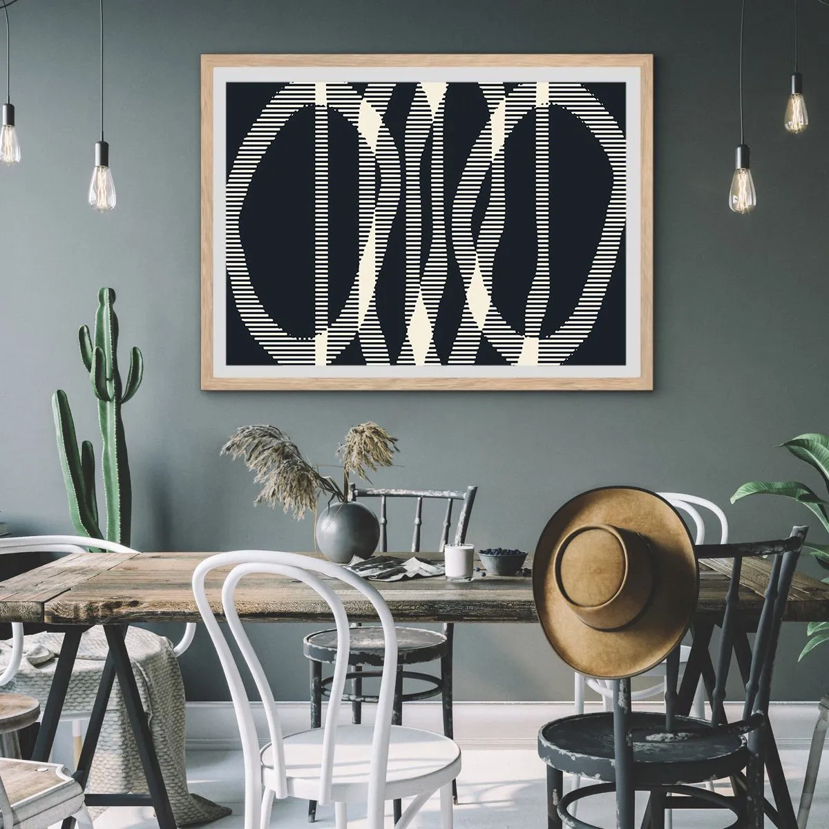 Plagát v ráme zo svetlého duba - Pokus o prelomenie temnoty - 91x61 cm