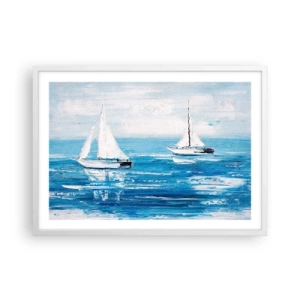 Plagát v bielom ráme - S priateľom po boku - 70x50 cm