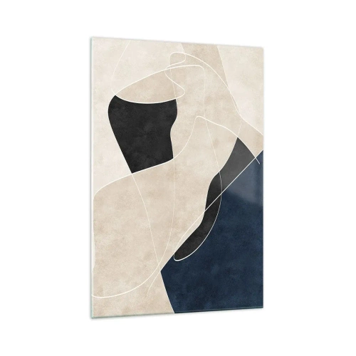 Obraz na skle - Abstraktná kompozícia – kontrast farieb - 70x100 cm