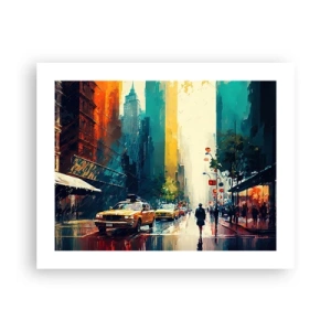 Plagát - New York – tu je aj dážď farebný - 50x40 cm