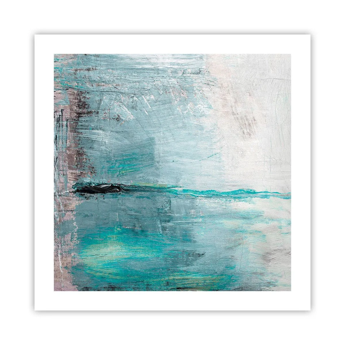 Plagát - Horizontálne v modrej - 50x50 cm