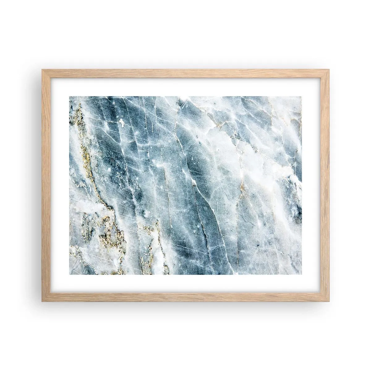 Plagát v ráme zo svetlého duba - Ľadový svet - 50x40 cm