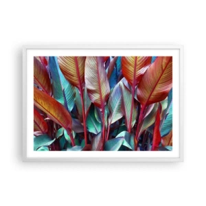 Plagát v bielom ráme - Farebná húština - 70x50 cm