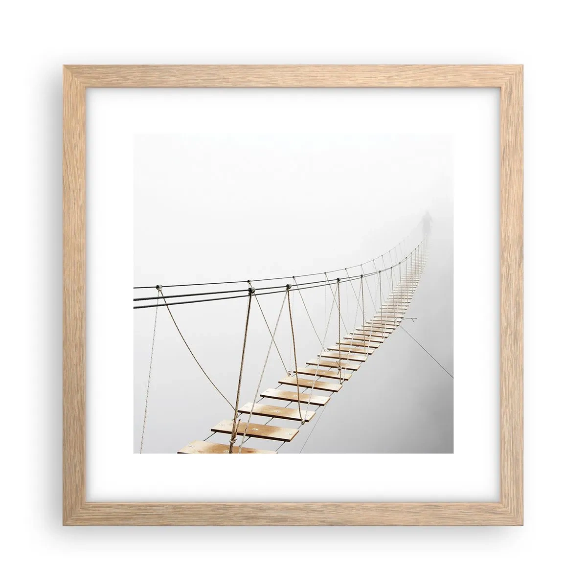 Plagát v ráme zo svetlého duba - Kam vás zavedie? - 30x30 cm