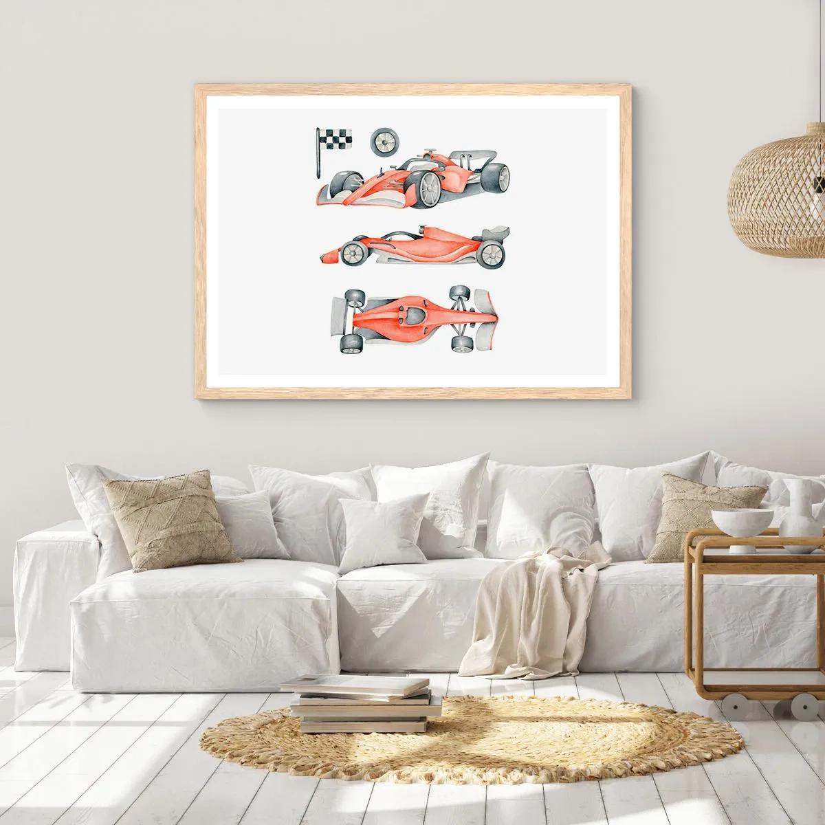 Plagát v ráme zo svetlého duba - Dobehnúť sen - 40x30 cm