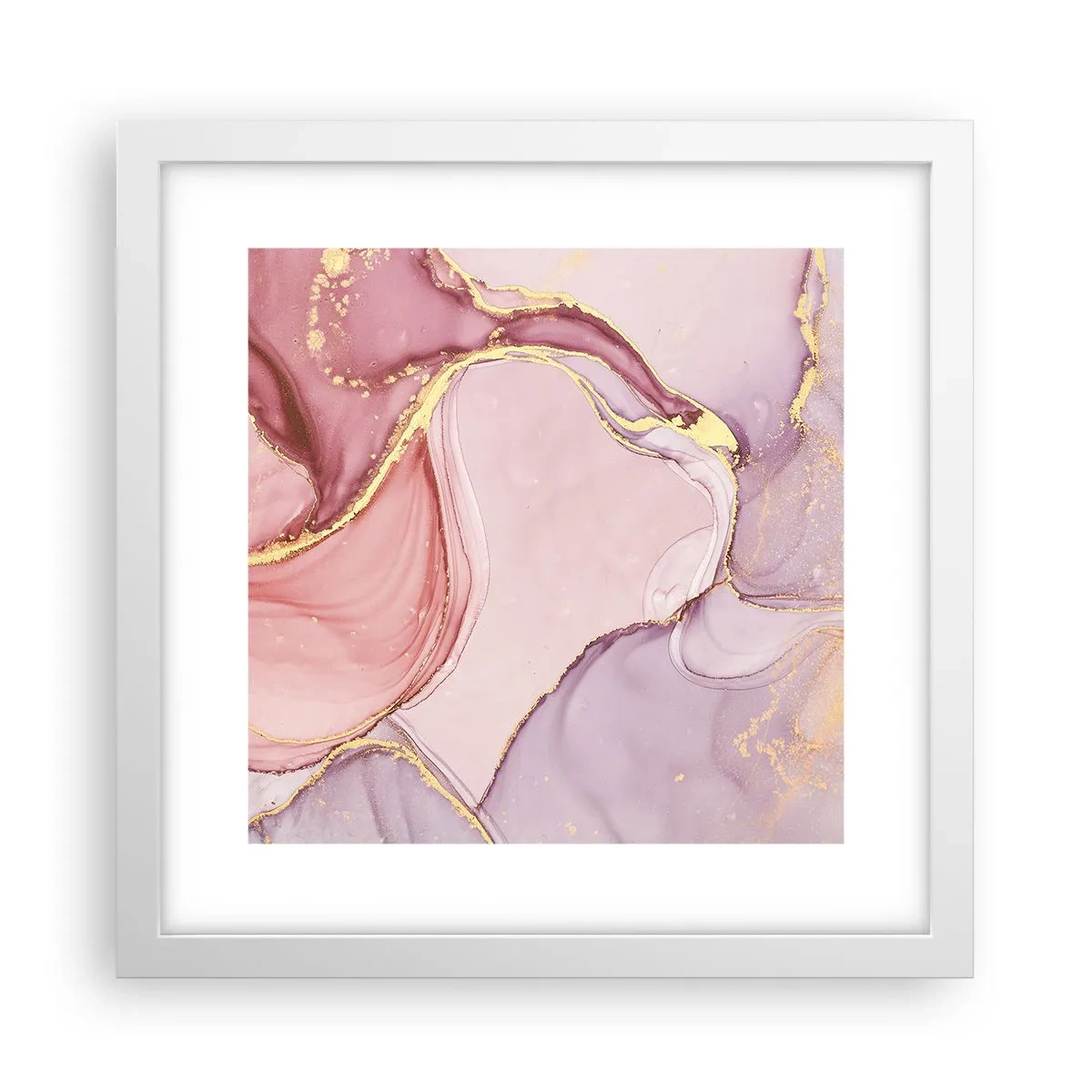 Plagát v bielom ráme - Maznanie farieb - 30x30 cm