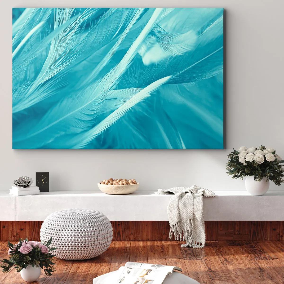 Obraz na plátne - Utopiť sa v páperí - 100x70 cm