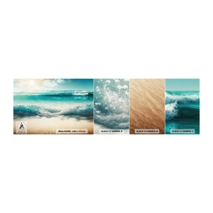 Vzorka samolepiacej fototapety Deluxe Sticker - Kľud oceánu - Pláž, More, Hrana - 100x30 cm
