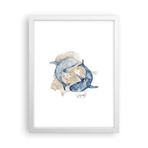 Plagát v bielom ráme - Priateľstvo alebo láska? - 30x40 cm