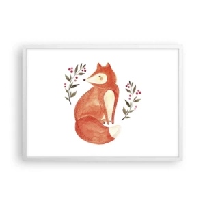 Plagát v bielom ráme - Malý hrdzavec - 70x50 cm