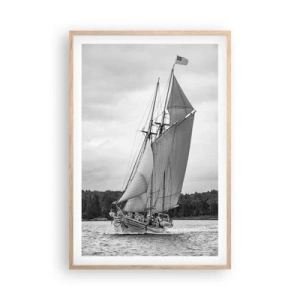 Plagát v ráme zo svetlého duba - Bratia vetra - 61x91 cm