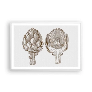 Plagát v bielom ráme - Hodiny anatómie - 91x61 cm