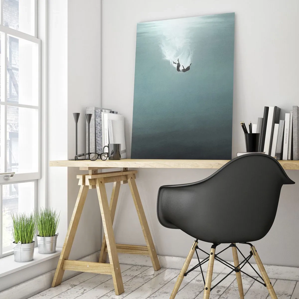 Obraz na skle - V objatí oceánu - 50x70 cm