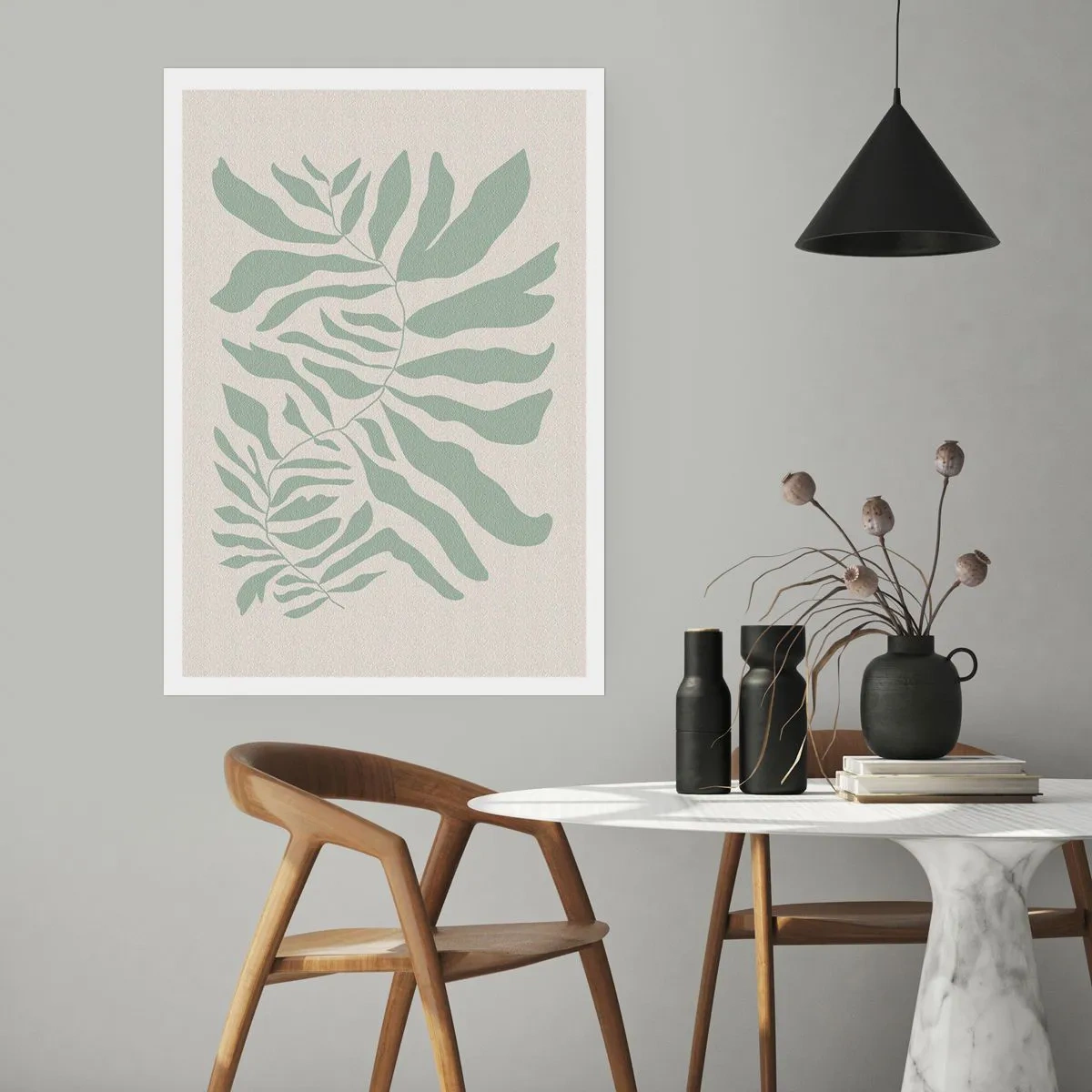 Plagát - Smaragdová vetva - 50x70 cm