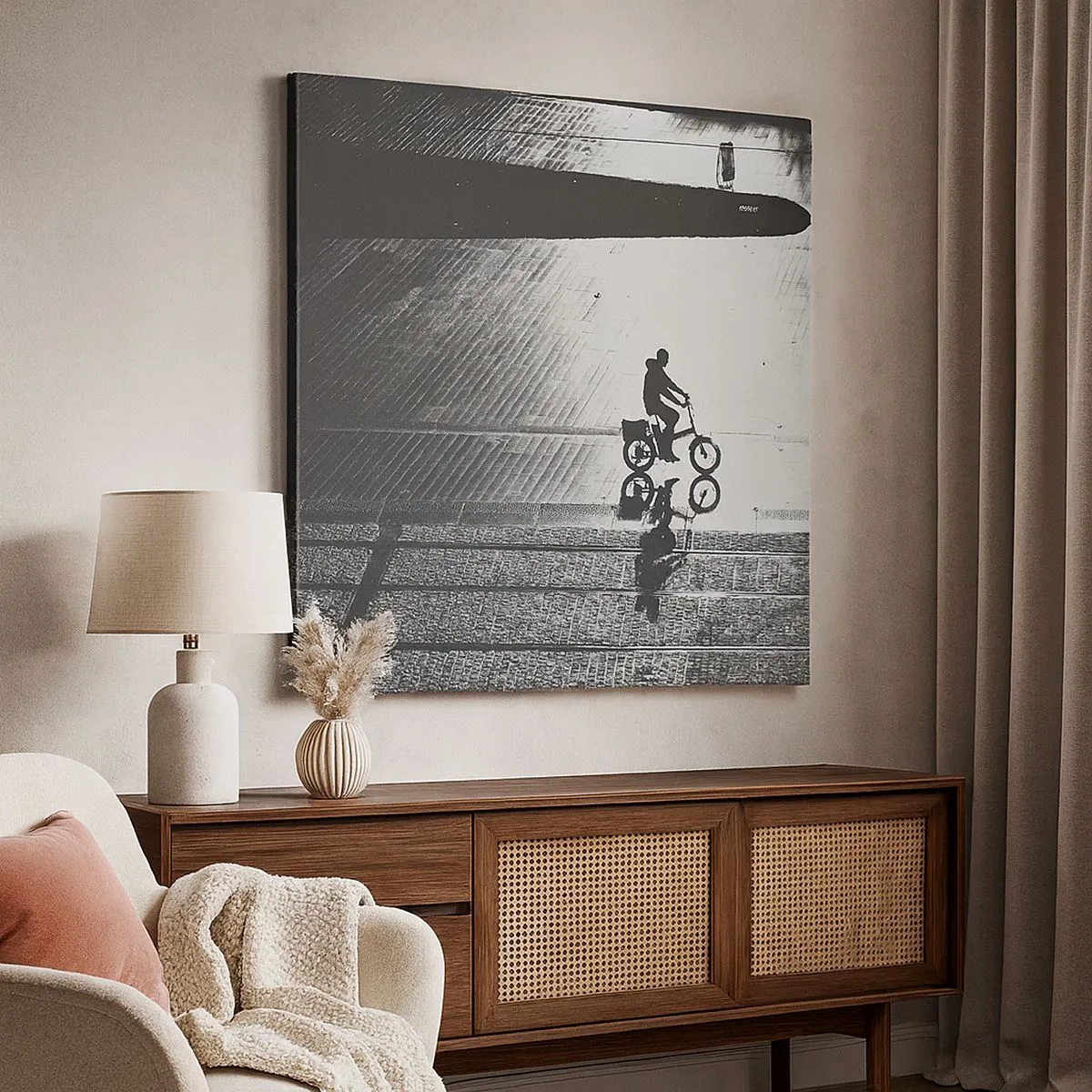 Obraz na plátne - Dopredu, cez mesto - 30x30 cm