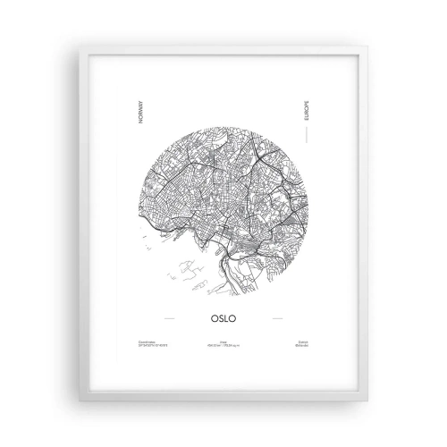Plagát v bielom ráme - Anatómia Osla - 40x50 cm