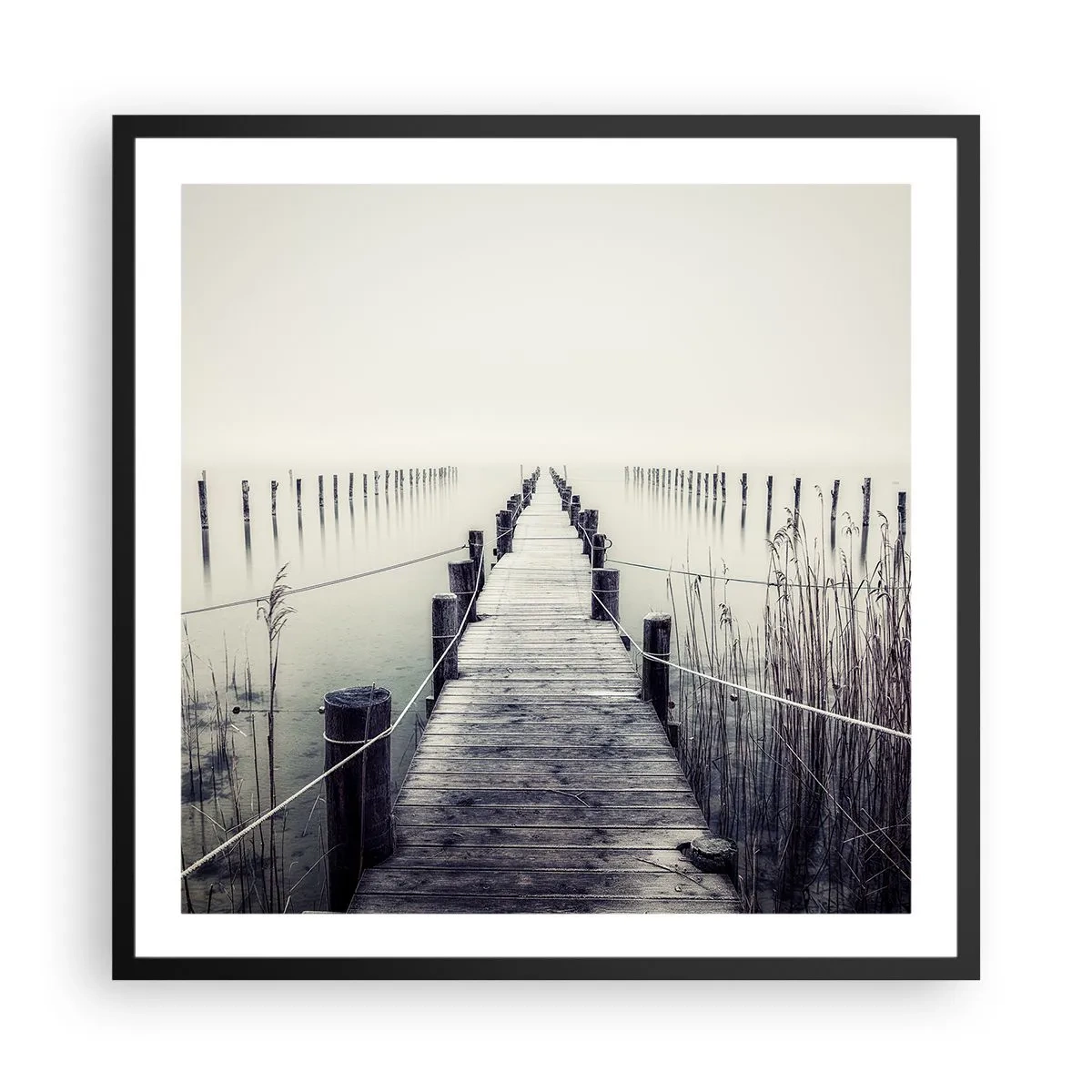 Plagát v čiernom ráme - Ponor sa do pokoja - 60x60 cm