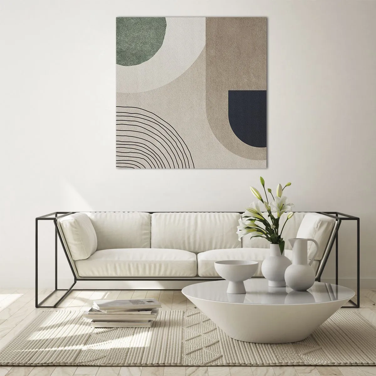 Obraz na skle - Nežnosť oválu - 40x40 cm