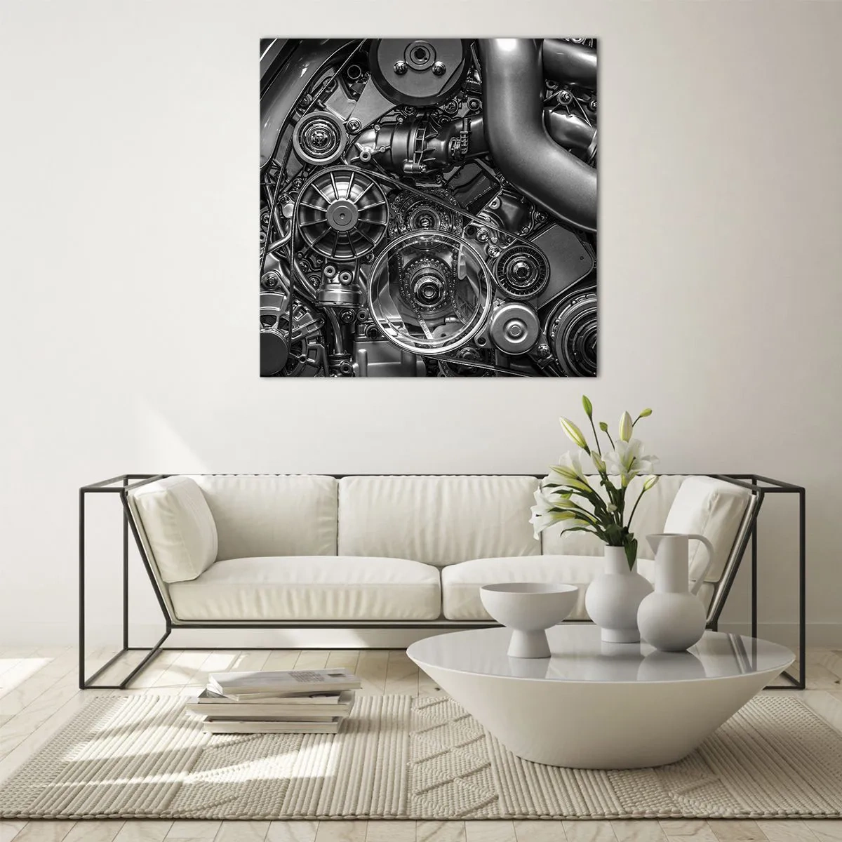 Obraz na skle - Poézia mechaniky - 60x60 cm