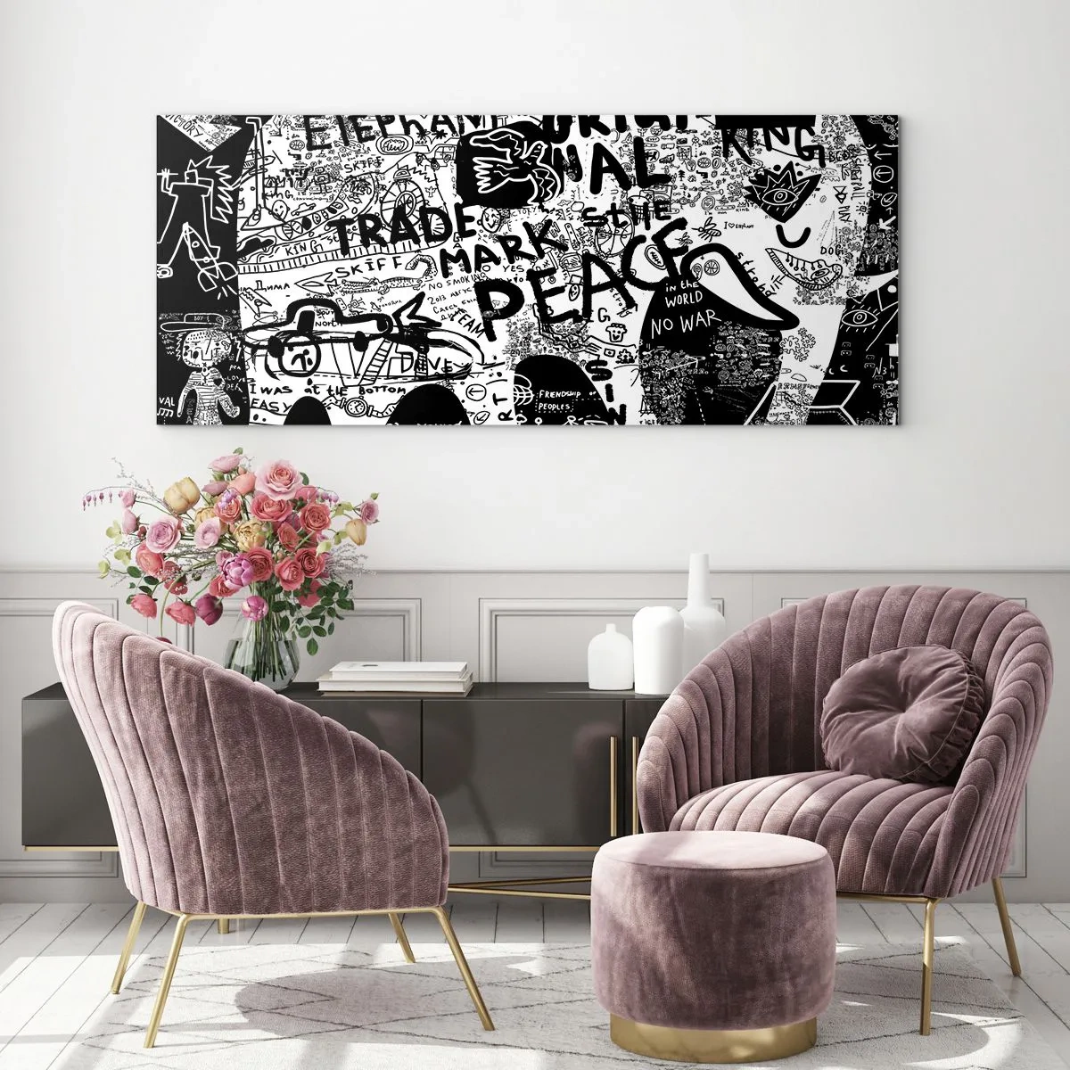 Obraz na skle - Bohatý svet ulice - 100x40 cm