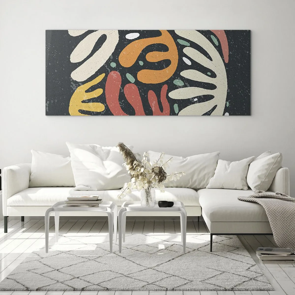 Obraz na skle - Kompozícia – hneď ťa chytím - 90x30 cm