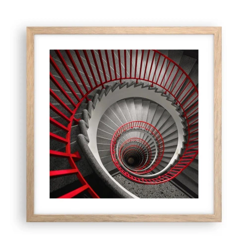 Plagát v ráme zo svetlého duba - Architektonické hry - 40x40 cm