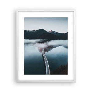 Plagát v bielom ráme - Pri vode hladkej ako zrkadlo - 40x50 cm