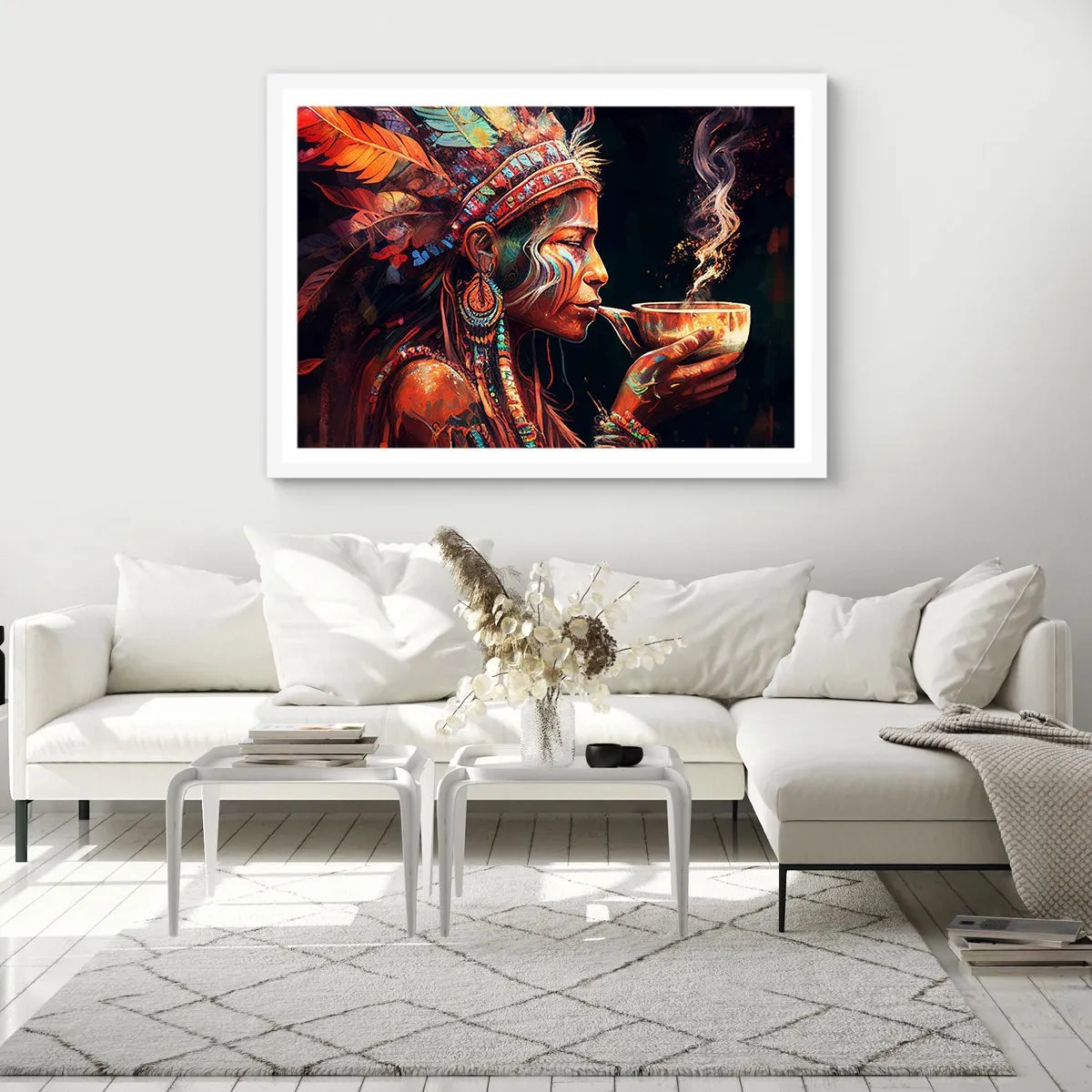 Plagát v bielom ráme - Magický rituál - 50x40 cm