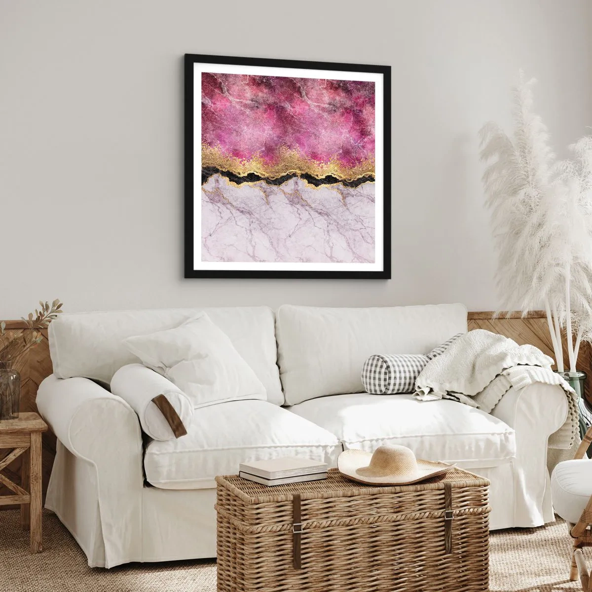 Plagát v čiernom ráme - Na hranici - 50x50 cm