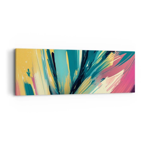 Obraz na plátne - Kompozícia – explózia radosti - 90x30 cm