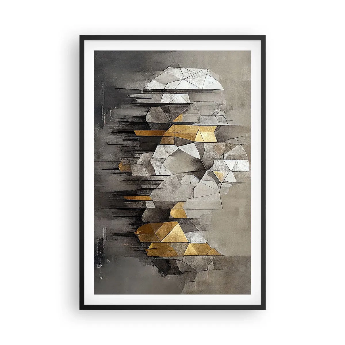 Plagát v čiernom ráme - Kompozícia z ľadu a svetla - 61x91 cm