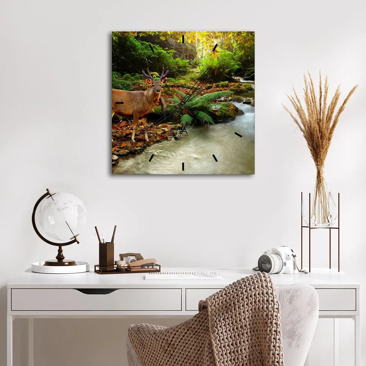 Nástenné hodiny - Vítajte v mojom svete - 40x40 cm