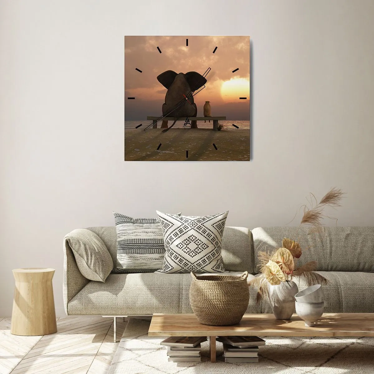 Nástenné hodiny - Je skvelé spolu mlčať - 40x40 cm