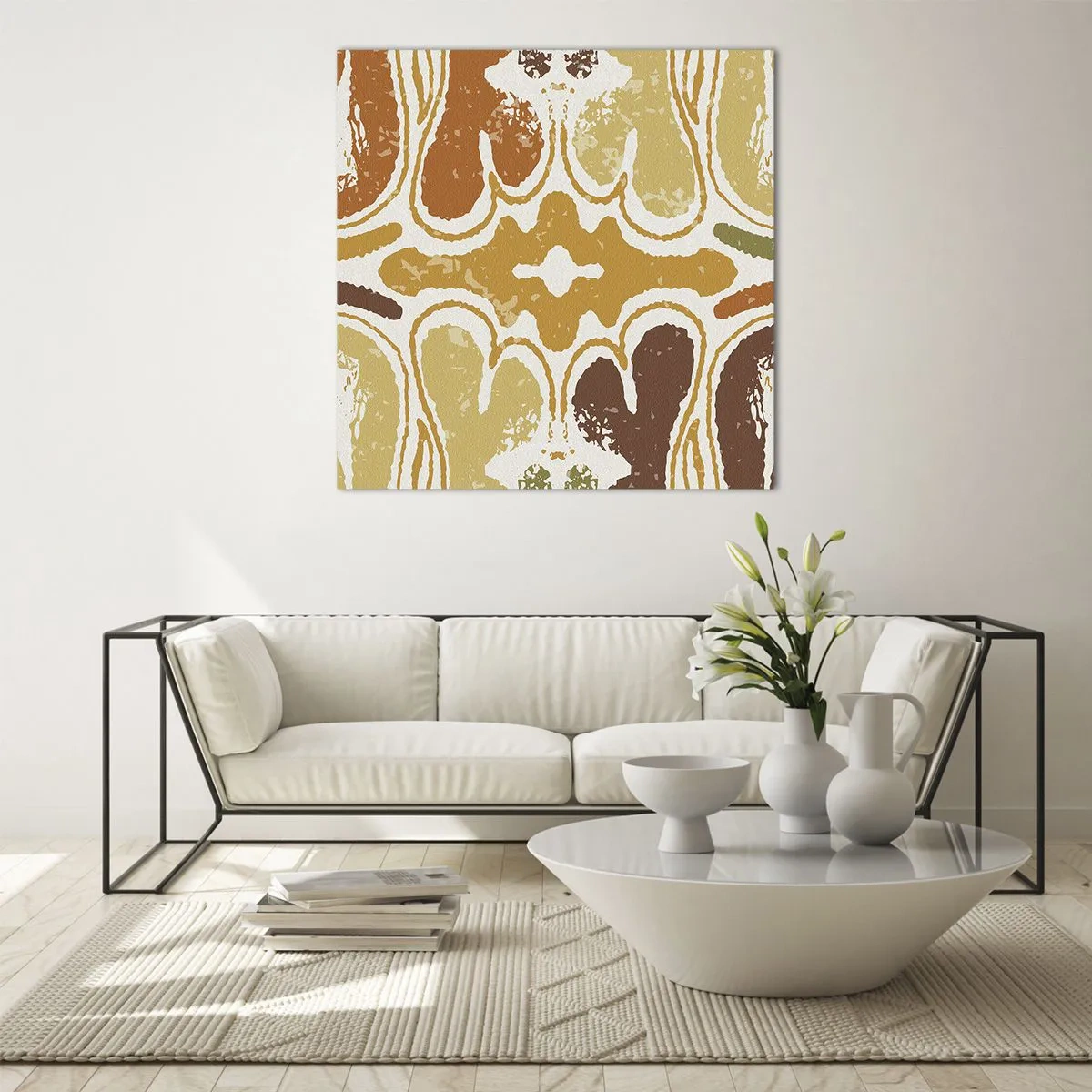 Obraz na skle - Sentimentálna abstrakcia - 70x70 cm