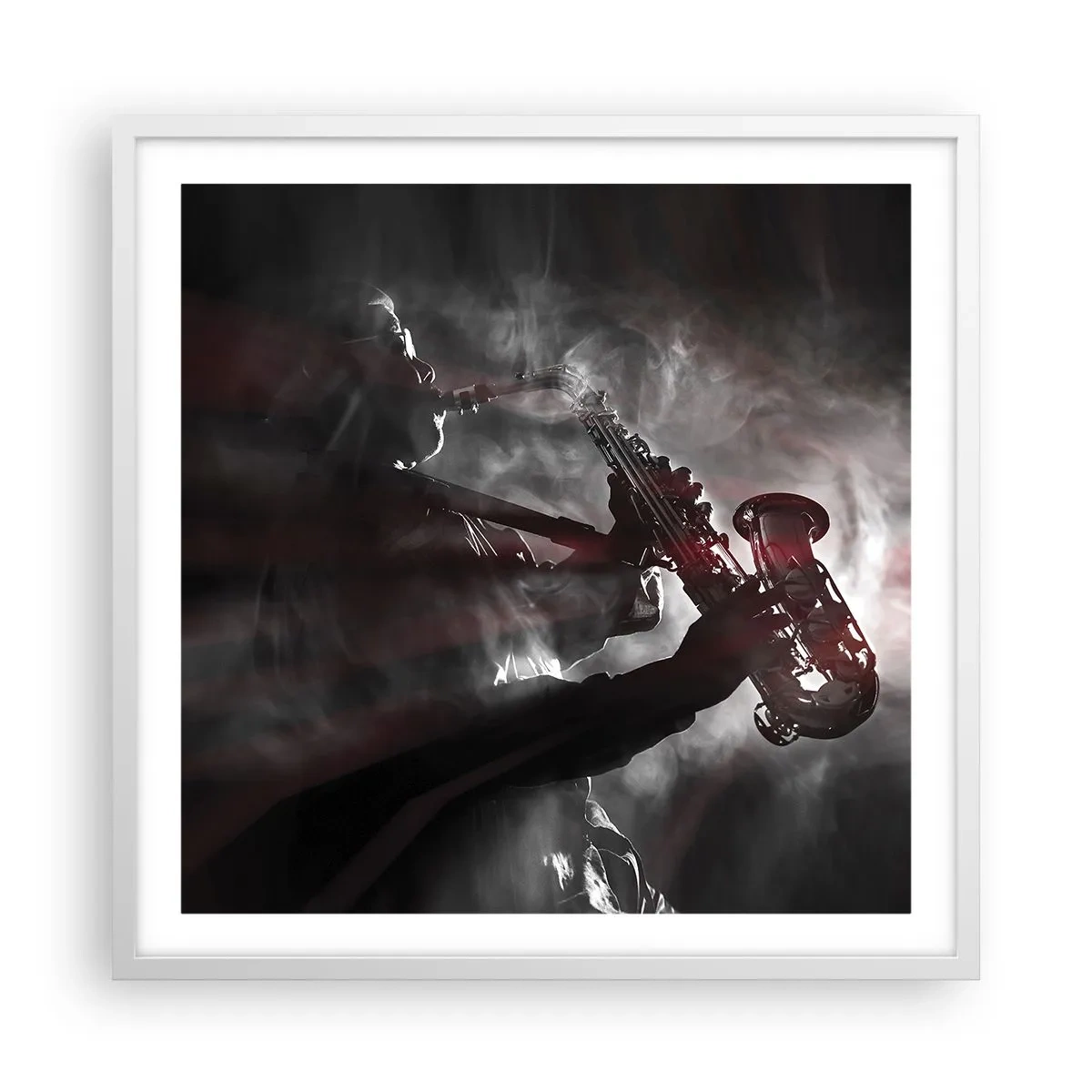 Plagát v bielom ráme - V oparoch jazzu - 60x60 cm