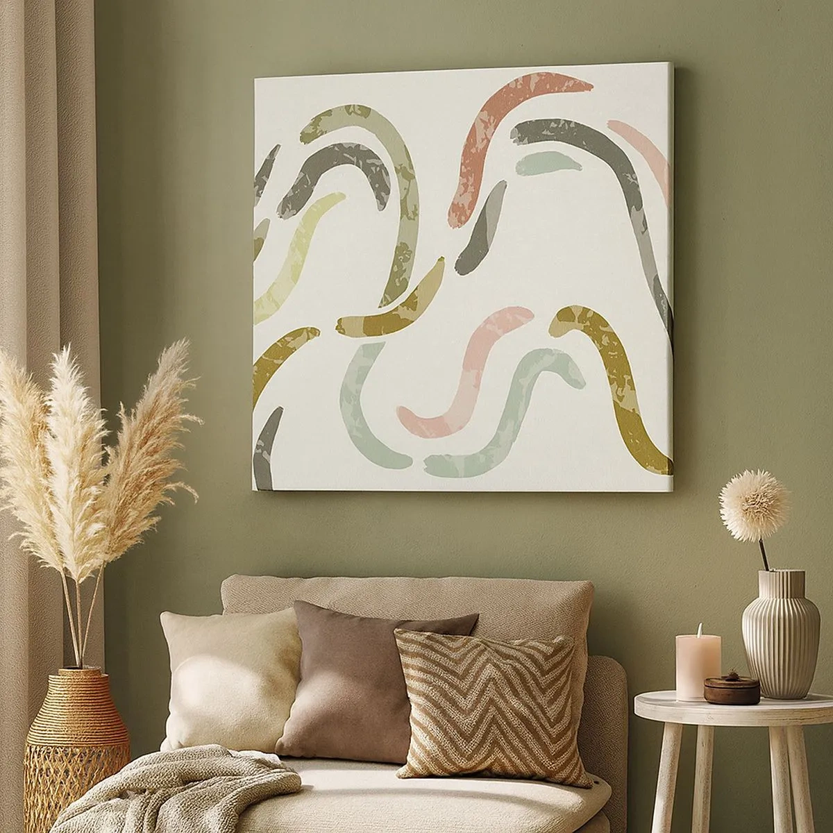 Obraz na plátne - Radostný tanec abstrakcie - 30x30 cm