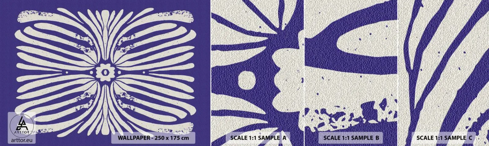 Vzorka samolepiacej fototapety Deluxe Sticker - Etnické inšpirácie - Boho, Botanický, Kus - 100x30 cm