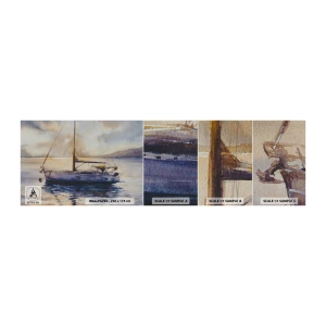 Vzorka Fototapeta Standard Eco - Večer v zátoke - Plachetnica, Rybolov, Prímorské - 100x30 cm