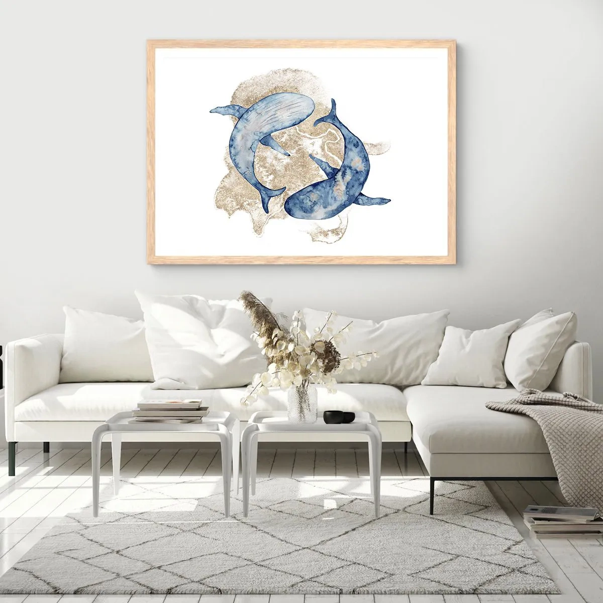 Plagát v ráme zo svetlého duba - Priateľstvo alebo láska? - 100x70 cm