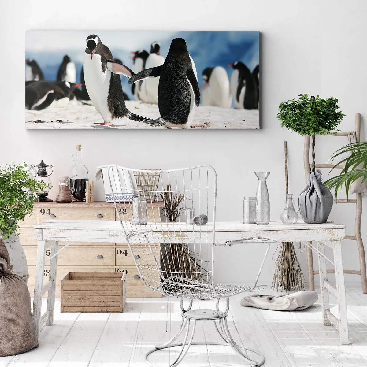 Obraz na plátne - Tanec na snehu - 100x40 cm