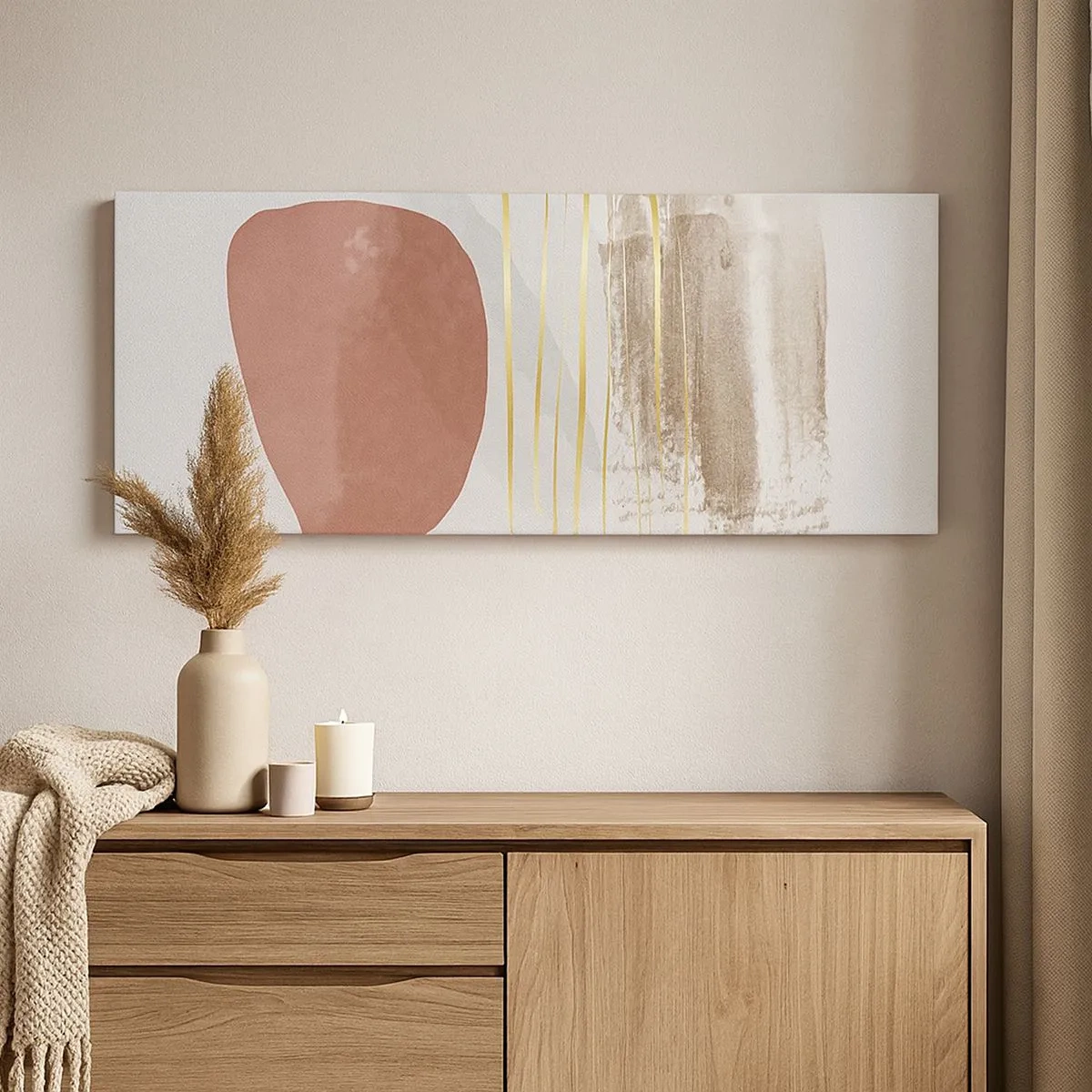 Obraz na plátne - Abstraktná kolonáda - 100x40 cm