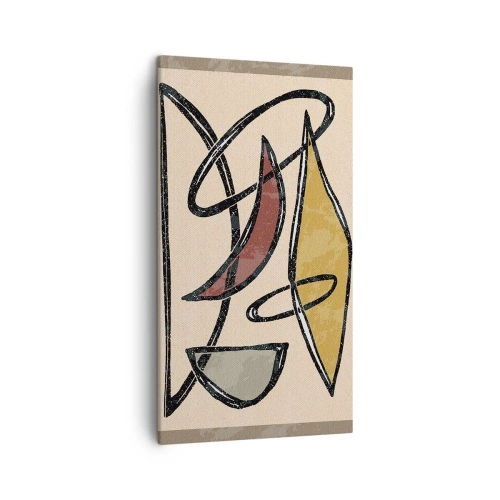 Obraz na plátne - Kompozícia – oblúky a ovály - 45x80 cm