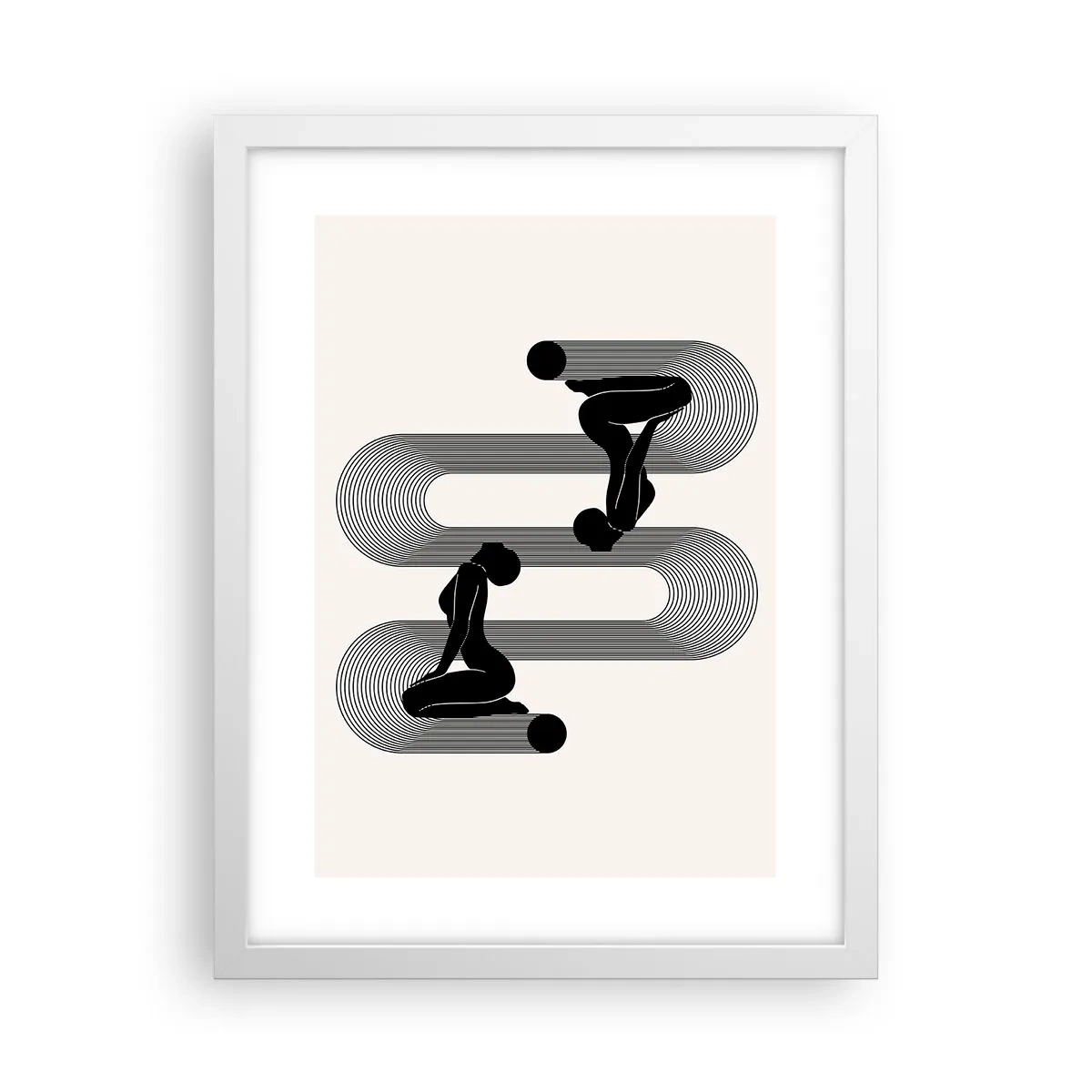 Plagát v bielom ráme - Zmyselná symetria - 30x40 cm