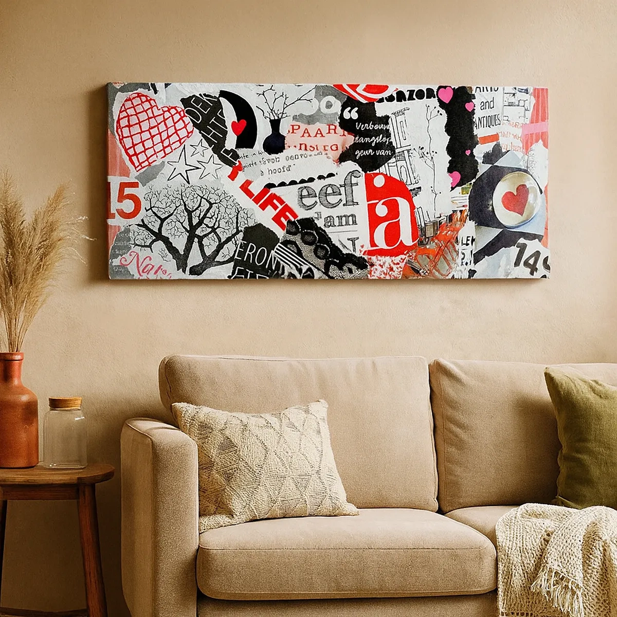 Obraz na plátne - Hipsterská koláž - 30x30 cm