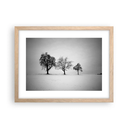 Plagát v ráme zo svetlého duba - O čom sníva? - 40x30 cm