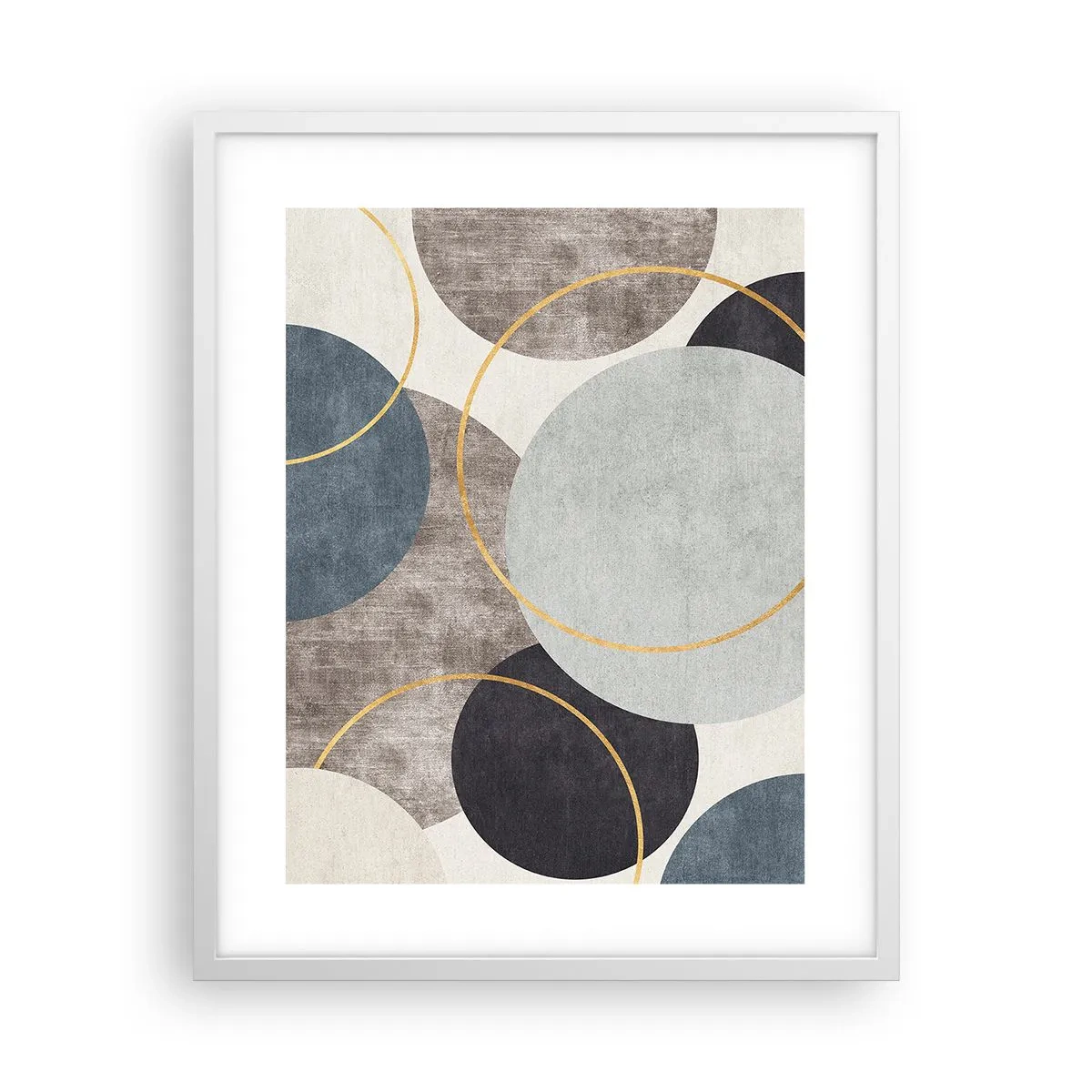 Plagát v bielom ráme - Kruh za kruhom - 40x50 cm