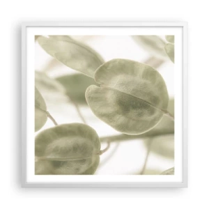 Plagát v bielom ráme - Na začiatku bolo lístie… - 60x60 cm
